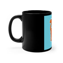Load image into Gallery viewer, Orange Kitty Black mug 11oz
