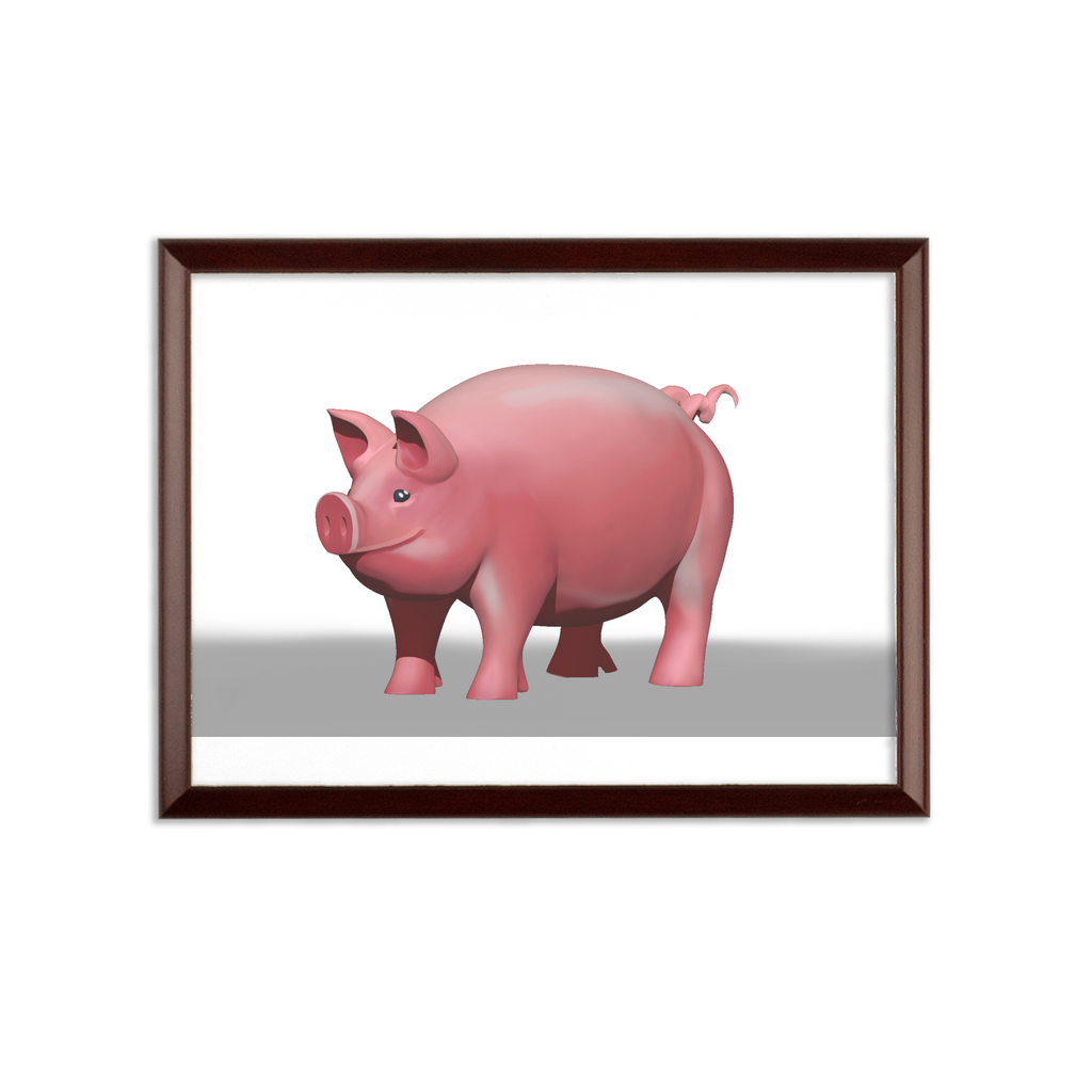 CG Pig Sublimation Wall Plaque