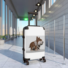 Load image into Gallery viewer, Brown Dog Cabin Suitcase
