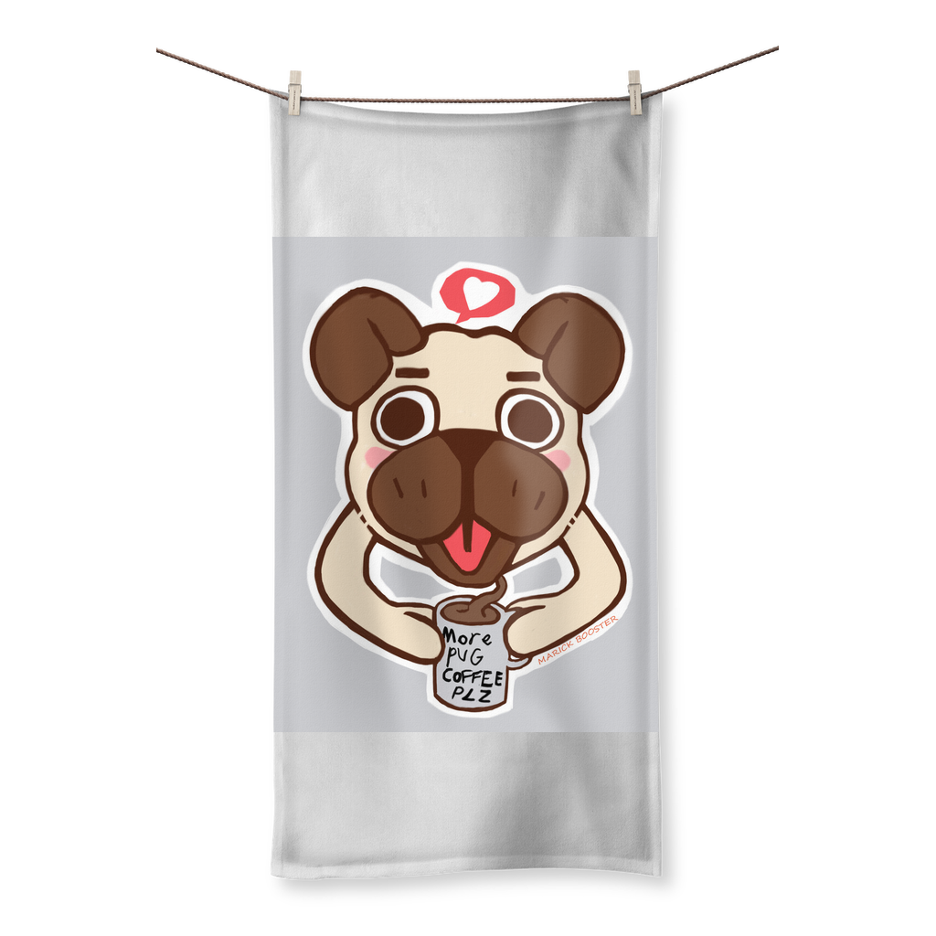 Pug Sublimation All Over Towel