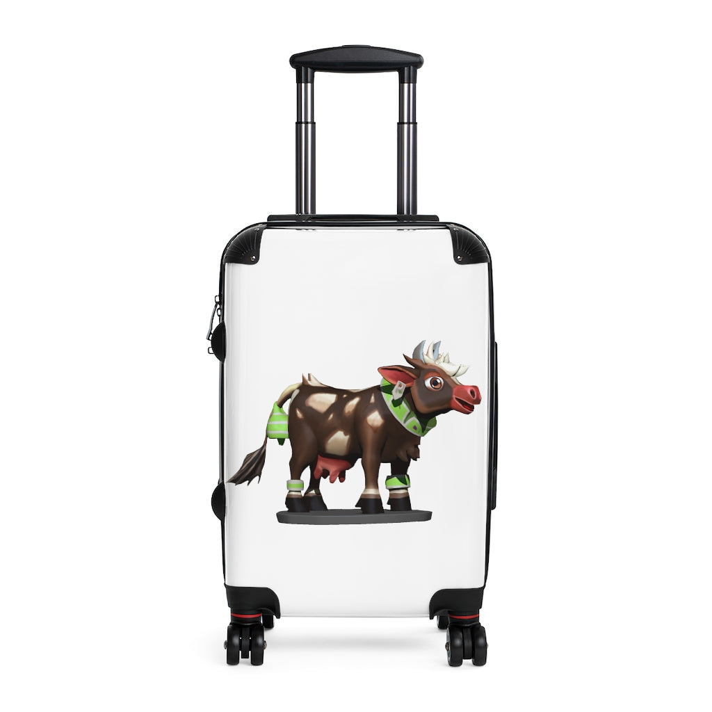 Dark Brown Cow Cabin Suitcase