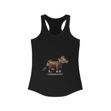 Load image into Gallery viewer, Dark Brown Cow Women&#39;s Ideal Racerback Tank
