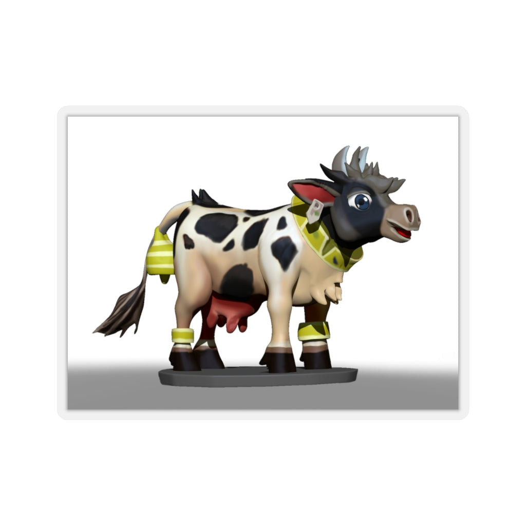 Black and White Cow Skin Kiss-Cut Stickers