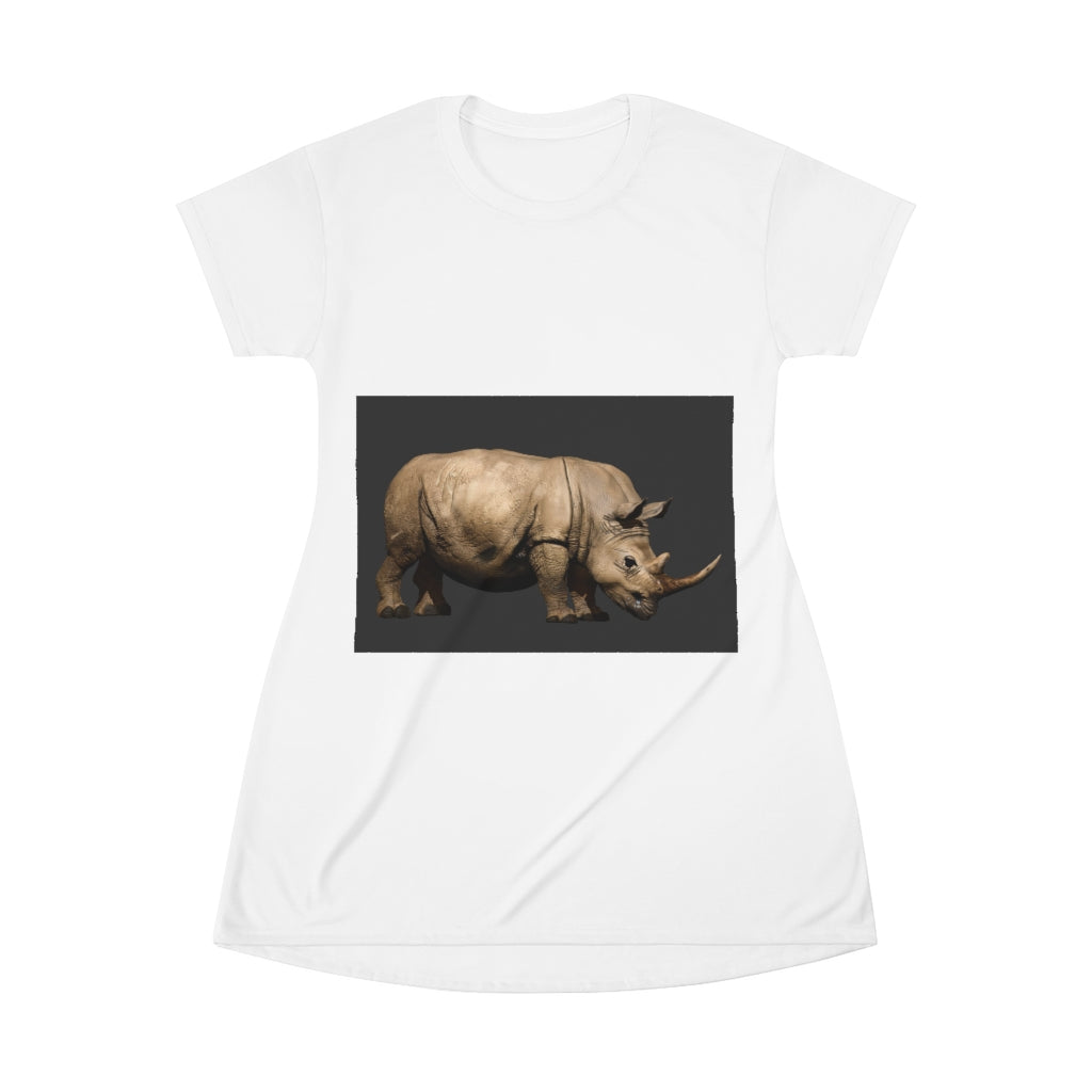Rhino All Over Print T-Shirt Dress