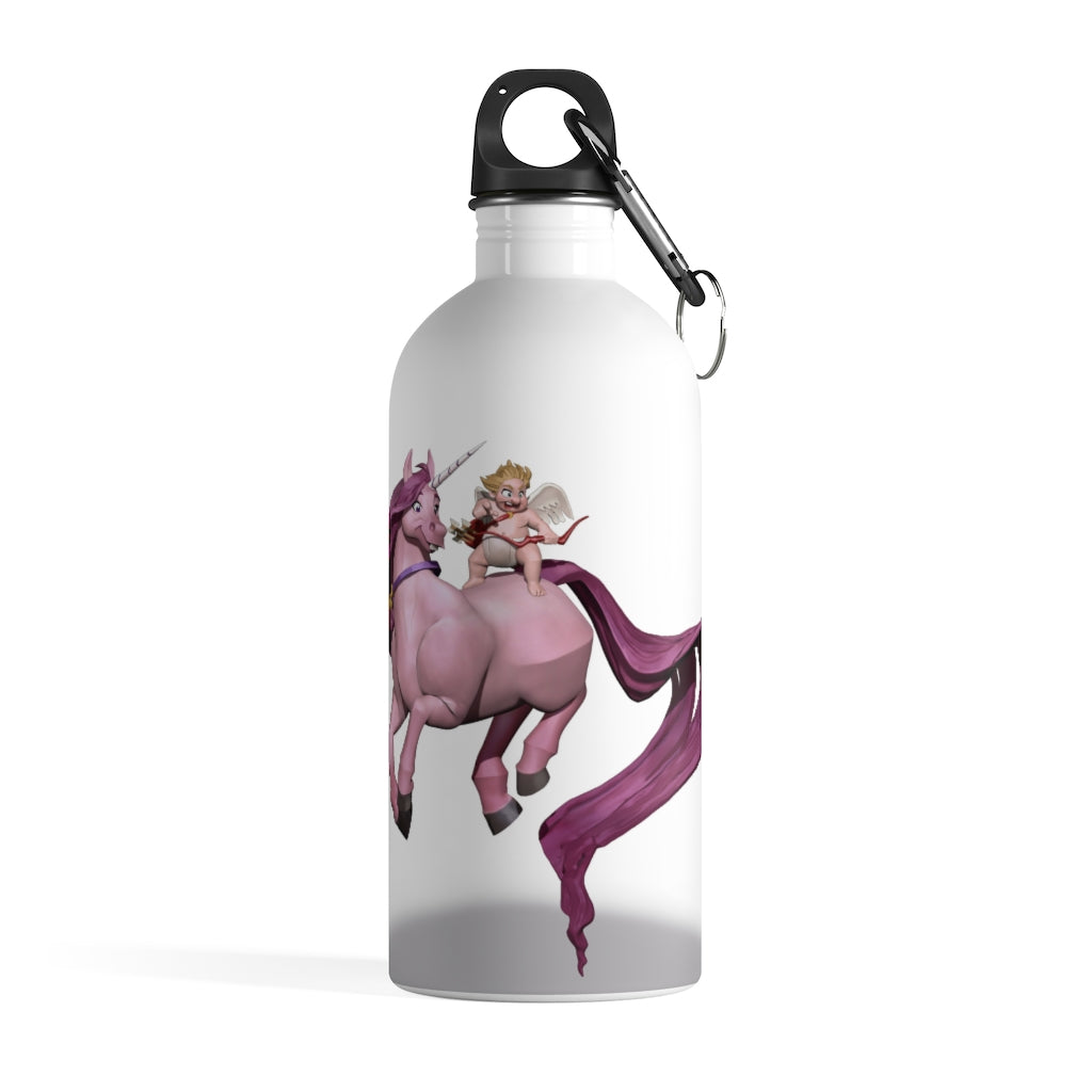 Baby Cupid and Horse Stainless Steel Water Bottle