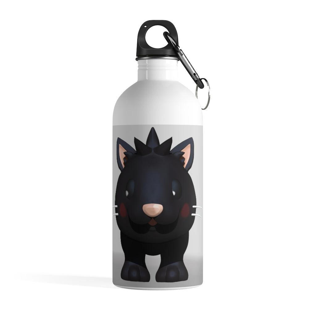 Black Kitty Stainless Steel Water Bottle