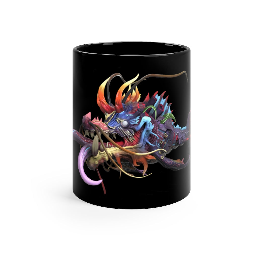 Ryuuk the Fish Dragon God Black mug 11oz