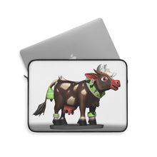 Load image into Gallery viewer, Dark Brown Cow Laptop Sleeve
