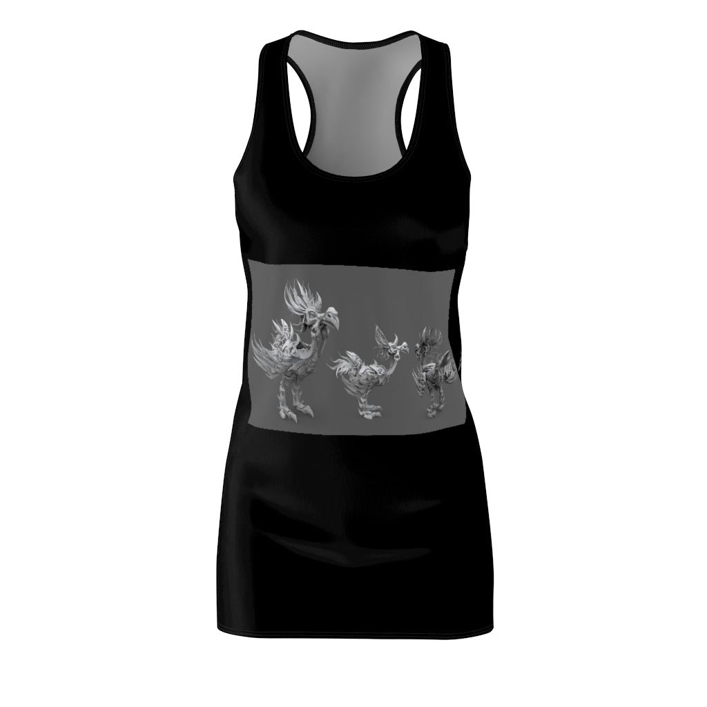 Squawkers the Ostrich Mount Women's Cut & Sew Racerback Dress