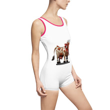 Load image into Gallery viewer, Light Brown Cow Women&#39;s Vintage Swimsuit
