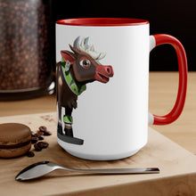 Load image into Gallery viewer, Dark Brown Cow Accent Mug

