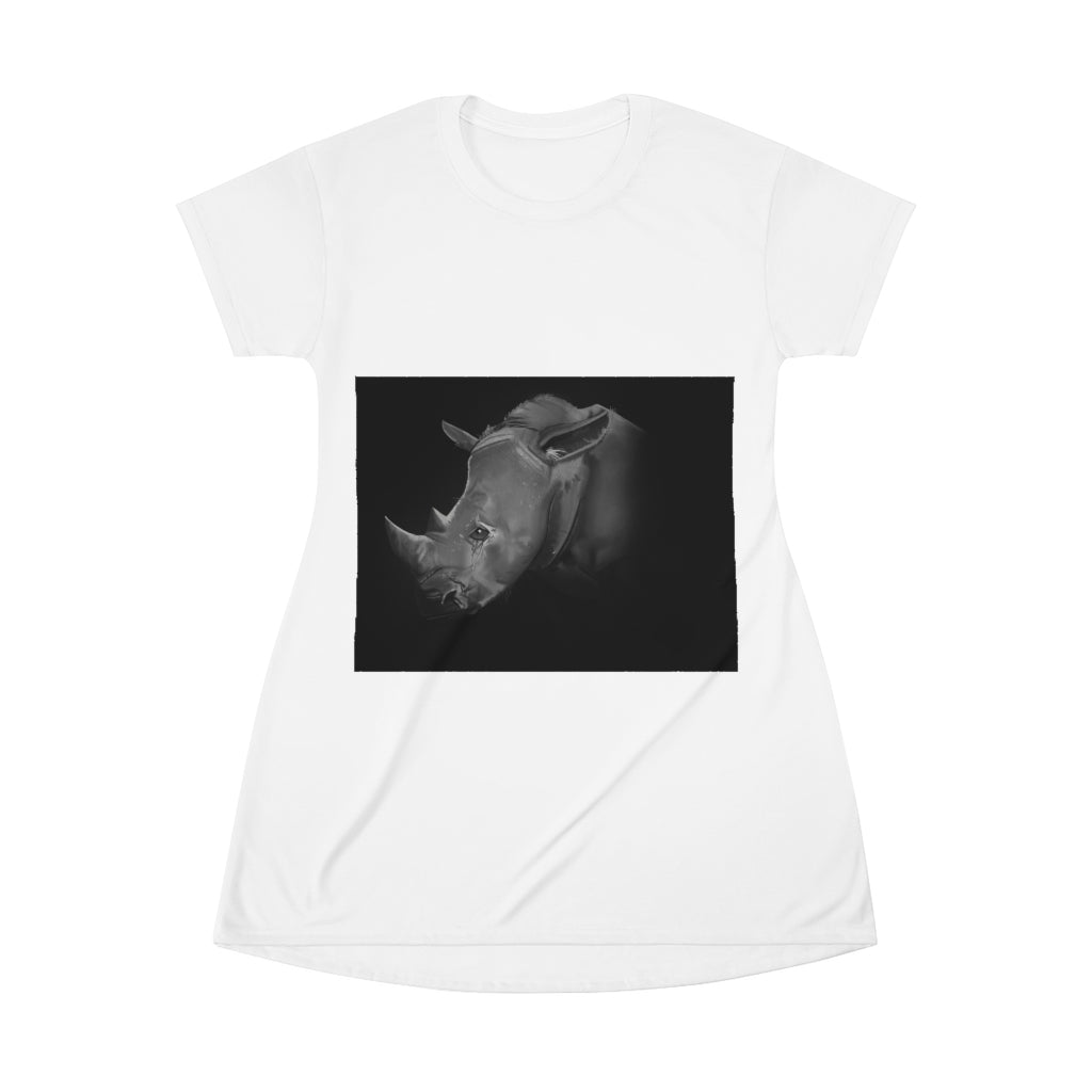 Rhino All Over Print T-Shirt Dress
