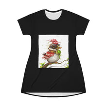 Load image into Gallery viewer, Pete the Sweet Little Bird All Over Print T-Shirt Dress
