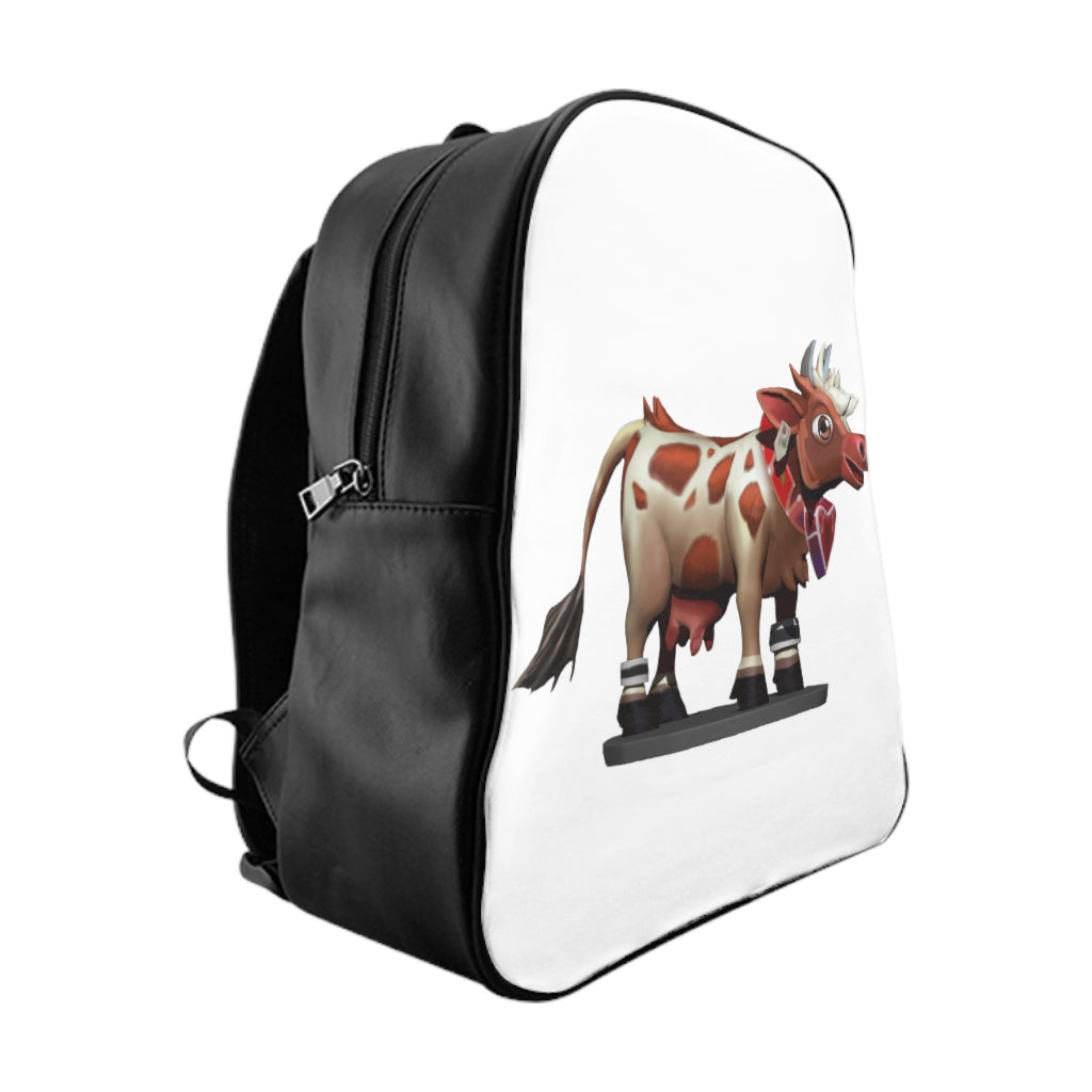 Light Brown Cow School Backpack