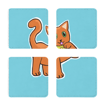 Load image into Gallery viewer, Orange Cat Sublimation Coasters Pack of Four
