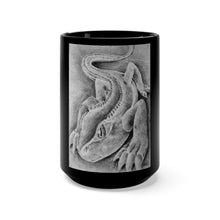 Load image into Gallery viewer, Lizzy the Lizard Black Mug 15oz
