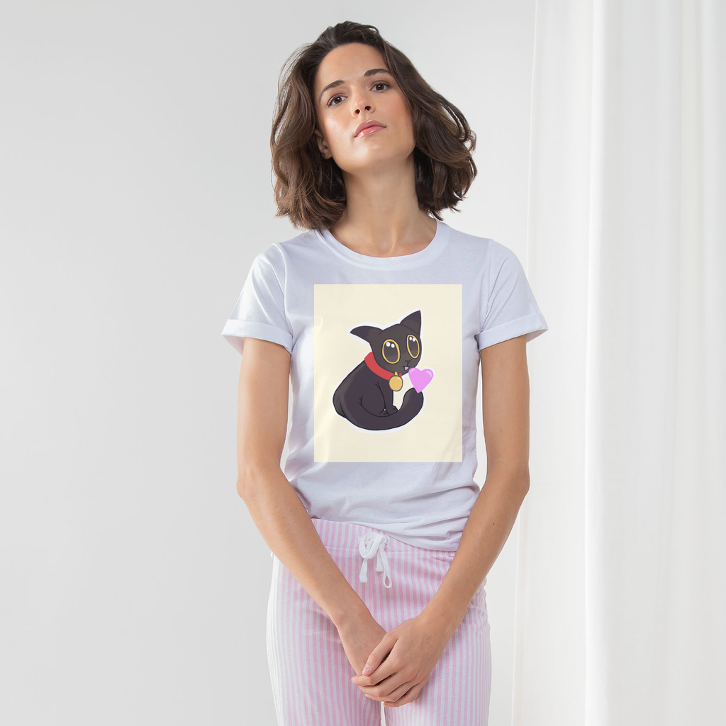 Cat Illustration Women's Long Pant Pyjama Set