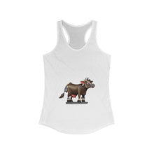 Load image into Gallery viewer, Dark Brown Cow Women&#39;s Ideal Racerback Tank
